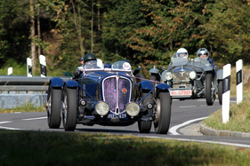 Delahaye 135 CS (1936) am Jochpass Memorial 2011 (Start-Nr. 069)