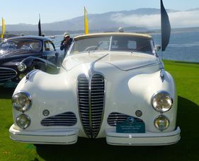 Delahaye 135 M Saoutchik Cabriolet (1949) - das Wetter entsprach nicht immer dem kalifornischen Standard - Pebble Beach 2012 (F-09)
