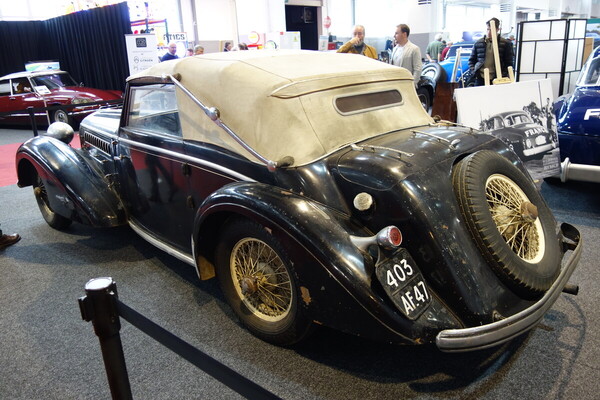 Delahaye 135 MS Cabriolet (1939) – mit Karosserie von Chapron – Interclassics Classic Car Show Brüssel 2023