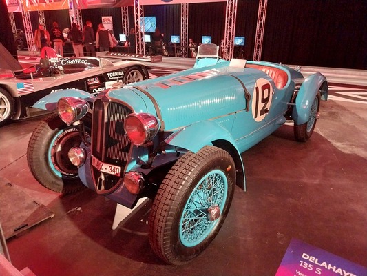 Delahaye 135 S (1936) – in der Sonderausstellung "100 Jahre 24 Stunden von Le Mans" – Interclassics Classic Car Show Brüssel 2023