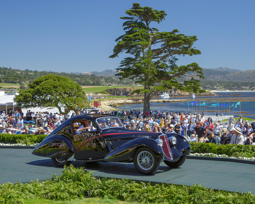 Delahaye 135 S Figoni et Falaschi Coupé (1936) - 3. Rang in der Klasse J-3 beim Pebble Beach Concours d'Elegance 2024