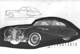 Delahaye 175 (1947) - Skizzen Saoutchiks für das neue Chassis vom Typ 175