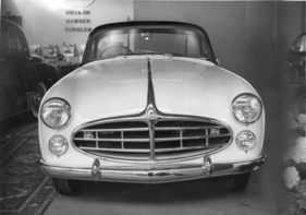 Delahaye 235 Chapron (1954) - mit Chapron-Karosserie von vorne gesehen - Genfer Automobilsalon 1954