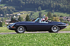 Den Wind in den Haaren im Jaguar E-Type Series 1 Roadster - British Car Meeting in Mollis am 28. August 2016
