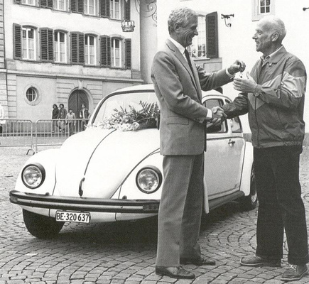 Der 5. Mai 1948 war der Anfang einer Erfolgsgeschichte. Bis zum 31. März 1983 wurden in der Schweiz 320’637 Volkswagen Käfer verkauft, im Bild der letzte von ihnen.
