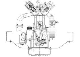 Der 6C-1750-SS- und GS-Motor im Schnitt - Alfa Romeo 6C 1750 SS 1928