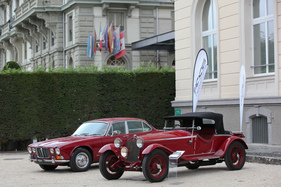 Der Alfa Romeo 6C 1750 Zagato wirbt für die Zagato-Ausstellung im Pantheon Basel/Muttenz - Concours d'Excellence Luzern am 17. September 2016 Der Alfa Romeo 6C 1750 Zagato wirbt für die Zagato-Ausstellung im Pantheon Basel/Muttenz - Concours d'Excellence Luzern am 17. September 2016