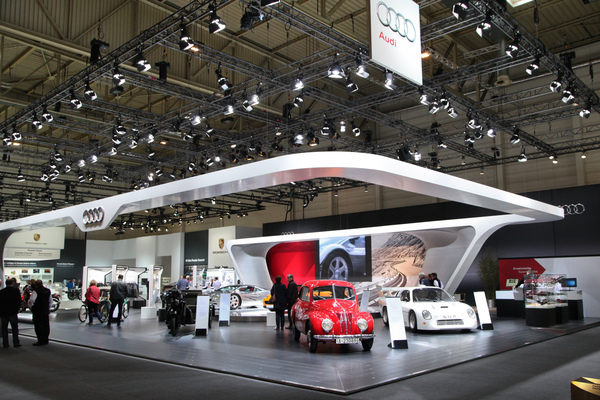 Bild: Der Audi-Stand mit ganz besonderen Raritäten - gesehen an der Techno Classica 2016