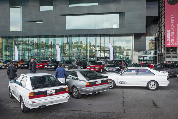 Der Audi-quattro-Parkplatz vor dem KKL Luzern