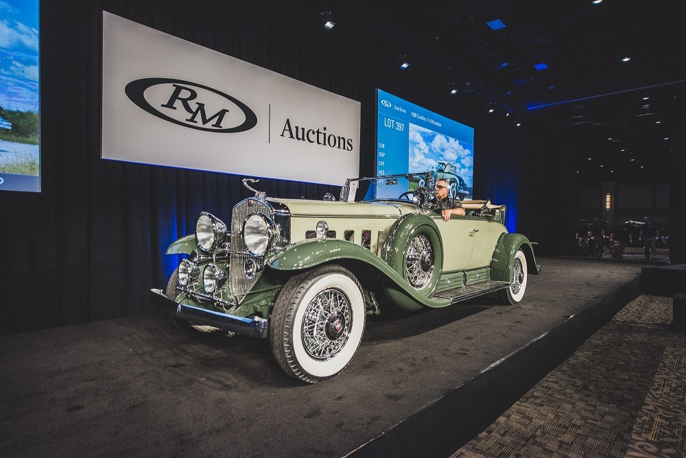 Der Cadillac V16 Roadster mit Fleedwood-Karosserie von 1930 wurde mit USD 495'000 das teuerste Auto der Versteigerung - RM/Sotheby's Versteigerung in Hershey am 11./12. Oktober 2018