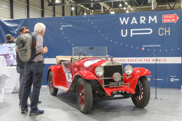 The Fiat 509 Sport paved the way for the Alfa Romeo 6C 1500, both with Zagato bodywork - on the Scuderia Classiche stand - Swiss Classic World Lucerne 2023
