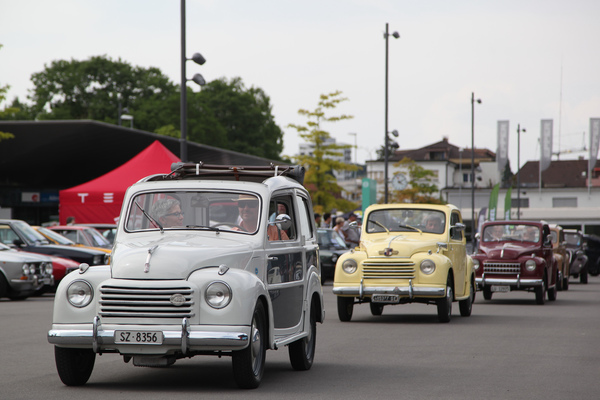 Der Fiat Topolino Club reiste mit vielen Fahrzeugen an - Swiss Classic World Luzern 2018