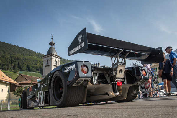 Der Gruppe-C Sauber C9 ist nicht wirklich für den Berg gebaut ….
