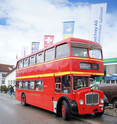 Image: The London bus transports visitors from place to place