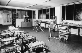 Der Motorenraum der Firma Ing. J. u. H. Schnitzer in Freilassing