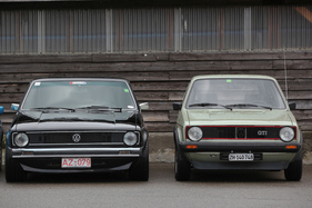 Der Nordstadt-Golf (928) ist deutlich breiter ist der Serien-VW Golf GTi aus jener Zeit