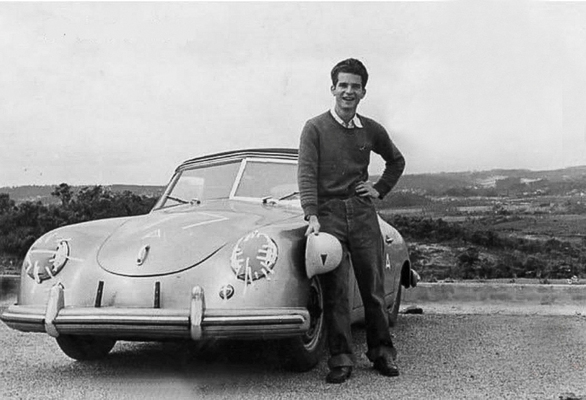 The 1951 Porsche 356 at the Estrada de Santos hill climb in 1958