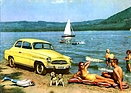 Image: The Skoda Octavia as a beach mobile - The first examples of this legendary model series rolled off the production line at the Mladá Boleslav plant in January 1959