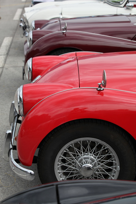 Der einladende Triumph-TR-Club zeigt wie immer die verschiedenen Modelle - British Car Meeting Mollis 2017