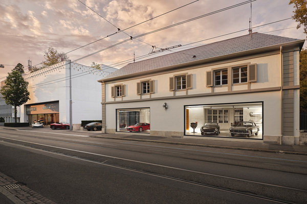 Bild: Der elegante neue Ferrari Classiche Showroom von Niki Hasler in Basel