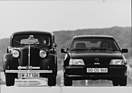 The first Opel Kadett from 1936 compared to the Opel Kadett E GSi from 1984