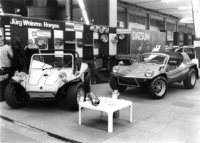 Deserter GT (1976) - links GP Beach Buggy - importiert von Jürg Weinem - Genfer Autosalon 1976