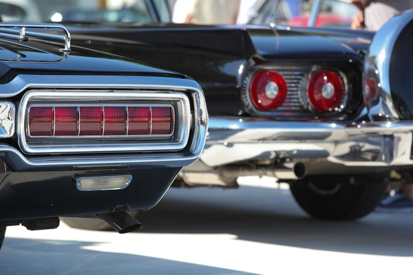 Design-Entwicklung - Rücklleuchten unterschiedlicher Ford-Thunderbird-Generationen - Dolder Classics August 2018