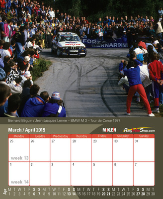 Bild Desktop Rally Kalender 2019 von McKlein - März:April