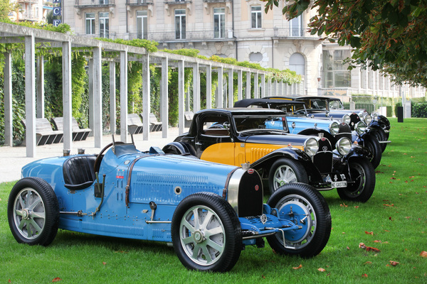 The Bugatti special show with five vehicles from the Fondation Renaud - Concours d'Excellence Lucerne 2018