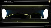 Die Design-Kriterien von Lamborghini, die geschwungene Silhouette und die nach innen verlaufende Form des Cockpits