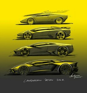 Die Formsprache des Countach floss bis in die heutigen Modelle von Lamborghini
