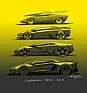 Bild: Die Formsprache des Countach floss bis in die heutigen Modelle von Lamborghini