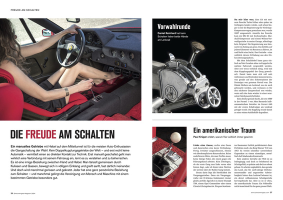 Die Freude am Schalten - Zwischengas Jahresmagazin 2024