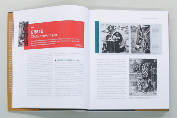 Die Idee des Doppelwinkels im Logo stammt von Zahnrädern - Buch "100 Jahre Citroën"