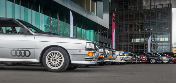 Die Kotflügelverbreiterungen unterschieden den Audi quattro vom schwächeren Frontantriebscoupé