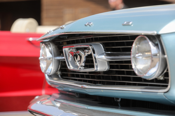 Die Motorhaube der frühen Modelle hat einen leichten Überbiss - 8. Mustang & Shelby Meeting 2024