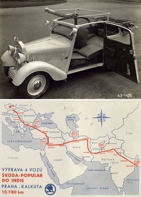 Die Route der Skoda-Reise nach Indien