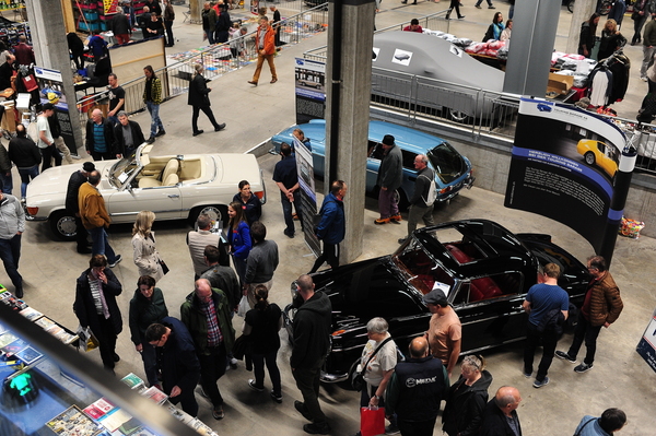 Image: The touring garage was represented with three cars - Oldtimermesse St. Gallen 2023