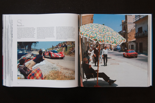 Bild Die Trainingsläufe fanden auf ungesperrter Strasse mit öffentlichem Verkehr und Passanten statt: Ausschnitt aus dem Buch «Targa Florio 1955-1973»