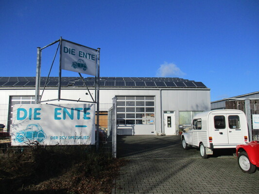 Die Werkstatt "Die Ente" von aussen