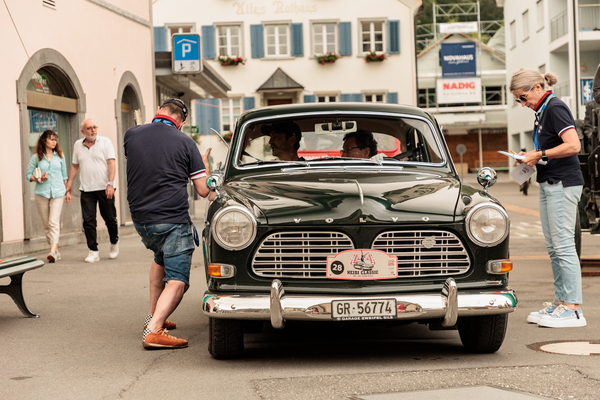 Die Zweitplatzierten der Kategorie Sport Wohlwend und Heldstab im Volvo 121 (1967)