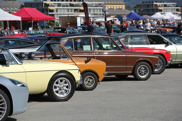 Image: The colorful and diverse car world of Great Britain - British Car Meeting BCM in Mollis 2019