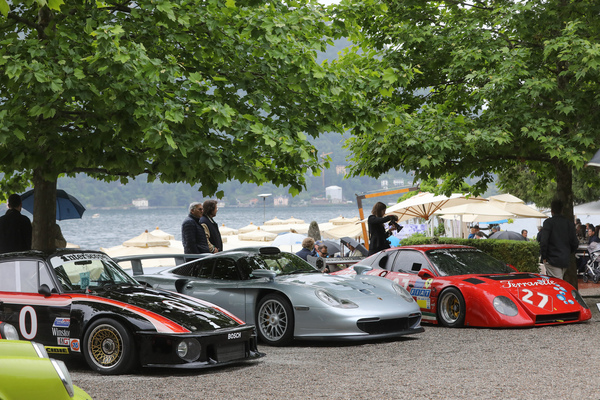 Die drei Autos haben alle Le-Mans-Bezug, aber nur der Ferrari 512 BB LM von 1981 trat in der Le-Mans-Klasse an - Concorso d'Eleganza Villa d'Este 2023