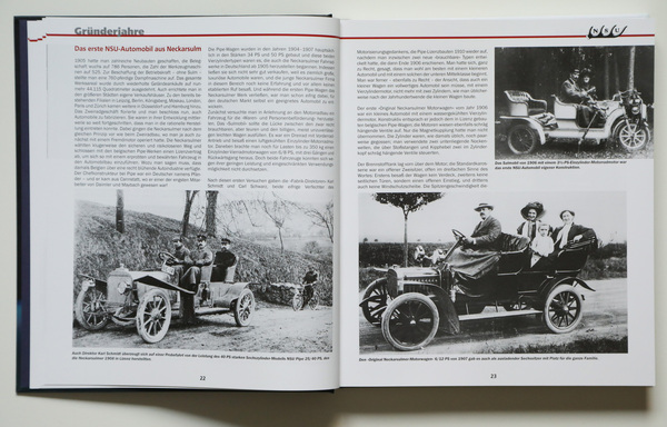 Bild Die ersten Automobile - Buch "Die NSU-Story - Alle Autos und Motorräder aus Neckarsulm"