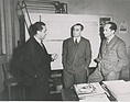 Die führenden Alfa-Romeo-Ingenieure Livio Nicolis, Orazio Satta Puliga und Giuseppe Busso (von links)