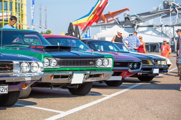 Image: The powerful muscle cars are a must at the US car meeting in Sinsheim