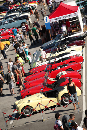 Die sechs Generation des Triumph TRs - 2, 3, 4, 5, 6 und 7 - British Car Meeting 2015 in Mollis Die sechs Generation des Triumph TRs - 2, 3, 4, 5, 6 und 7 - British Car Meeting 2015 in Mollis