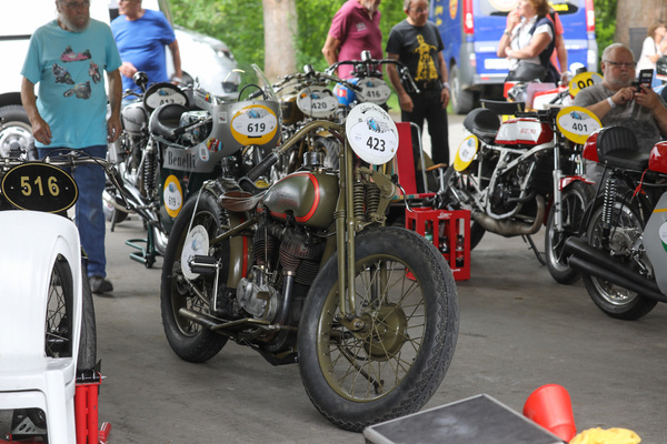 Diese Harley-Davidson JD von 1928 gehörte zu den ältesten Fahrzeugen - Oldtimer GP Brugger Schachen 2024