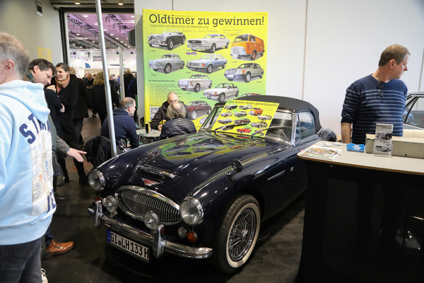 Dieser Austin-Healey 3000 ist der erste Preis in der diesjährigen Oldtimerspendenaktion der Lebenshilfe Giessen - Bremen Classic Motorshow 2023