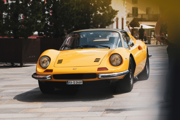 Image: Dino 246 GTS in yellow - 20th Int. FCD Ferrari Dino Meeting Silvaplana-St. Moritz 2025